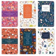 6 Packs Sewn-binding Pocket Notebook 96 Pages (Lined, 48 Sheets), 5"x 8" Sturdy 22LB/80GSM Heavy Weight Paper, Small Memo Notepad with Inspirational Motivationa