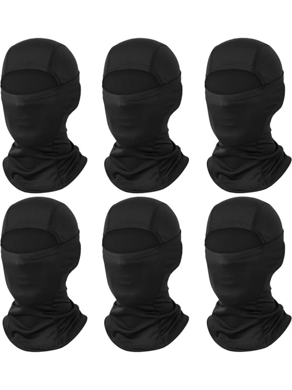 6 Packs Ski Mask Sun UV Protection Hood Breathable, Balaclava Face Mask for Men Women - Motorcycle Fish