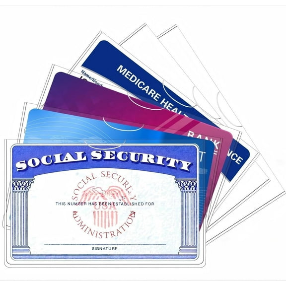6 Packs Social Security Card Holder Protector/New Medicare Card Protector, 24 Mil Clear Water Resistant Plastic Sleeves for Waterproof SSN Card Protector/Credit Card Cover