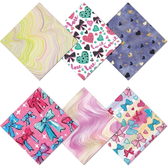 6 Packs Thickened Glasses Cleaning Cloth Pink Bowknot Heart Design Microfiber Cleaning Cloth Multi-Colored Eyeglass Cleaning Cloths Soft Wipes