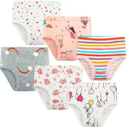 BAOZHU 6 Packs Toddler Girls Underwear ,Girls Cotton Panties Size 2T 3T 4T 5T 6T 7T