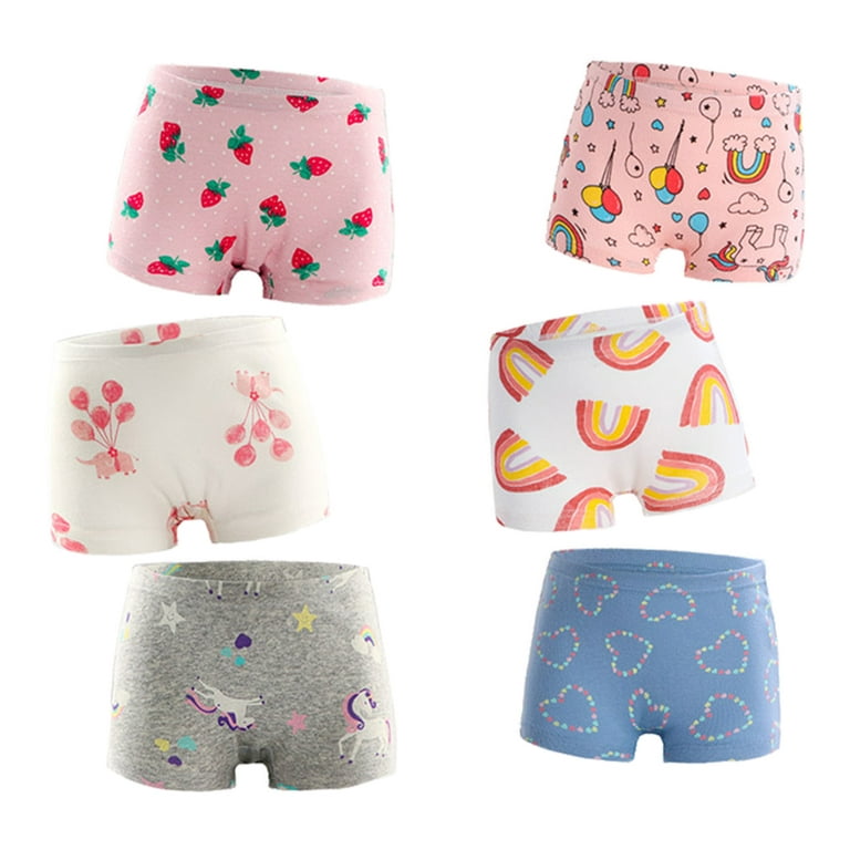 6 Packs Toddler Little Girls Kids Underwear Cotton Briefs Size 2T 3T 4T 5T  6T 7T 8T 9T 10T