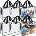 thumbnail image 1 of Large Toy Storage Bag, 6 Packs Clear PVC Toy Organizer with Zipper for Board Games, Books, Puzzles, Building Blocks, 1 of 7