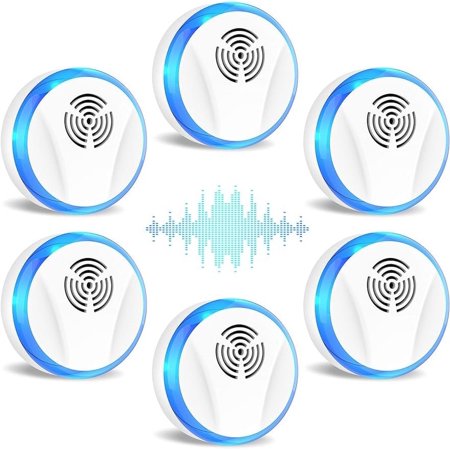 6 Packs Ultrasonic Pest Repeller, Lickoon Electronic Pest Repellent Plug in Indoor Pest Control for Insect, Roaches, Mice, Spider, Ant, Bug, Mosquito Repellent for House Garage Warehouse Office Hotel