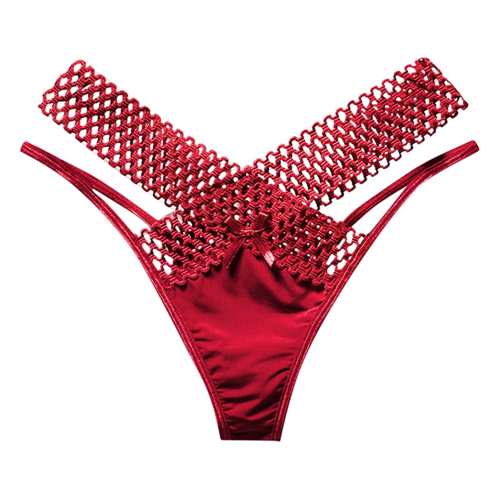 6 Packs Underwear Women Thongs Lace Bikini G String Thong Stretch Brief Thong Girls Underwear