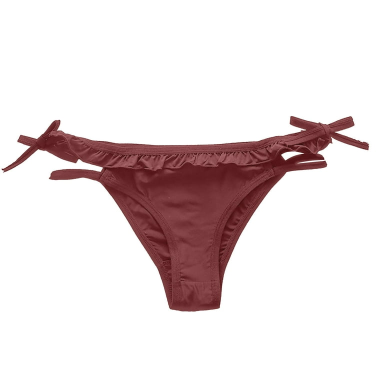 FlyBaby Bikini Underwear for Woman | Ladies Panties | Girls Nicker | Low  Waist Panty Pack of 3 (Wine-Maroon-Black) Size L