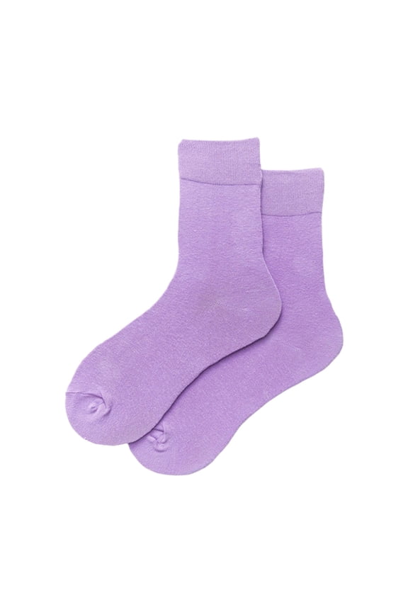 6 Packs Women's Socks Mid Crew Solid Color Casual Stackable Ankle Soft Fashion Short Socks