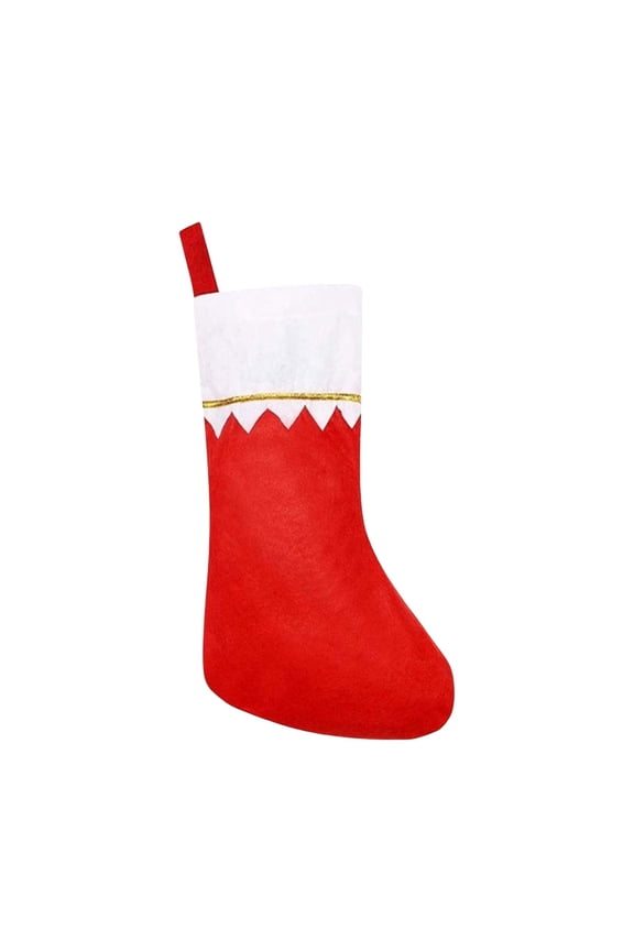 6 Packs Women's Stockings Stocking Bag Big Rim Green Gold Thread Non Woven Decorative Socks