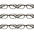 thumbnail image 1 of 6 Packs Womens Oval Frame Reading Glasses Lightweight Classic Style Readers +4.00, 1 of 7