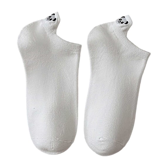 6 Packs Womens Socks Ankle Low Cut Casual Cute Embroidery Short Socks