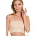 thumbnail image 1 of 6 Packs - Zenana Women & Plus Seamless Strapless 7" Bandeau Tube Top w/No Pad, 1 of 5