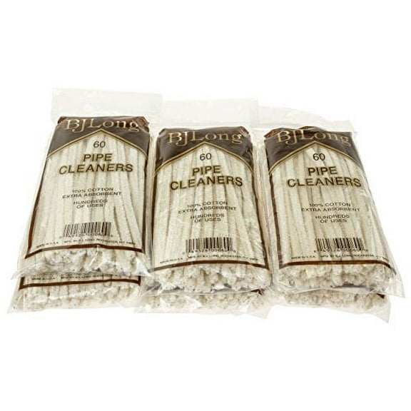 6 Packs of 60 BJ Long 6.5" Long Extra Absorbent Jumbo Pipe Cleaners - 1246-6