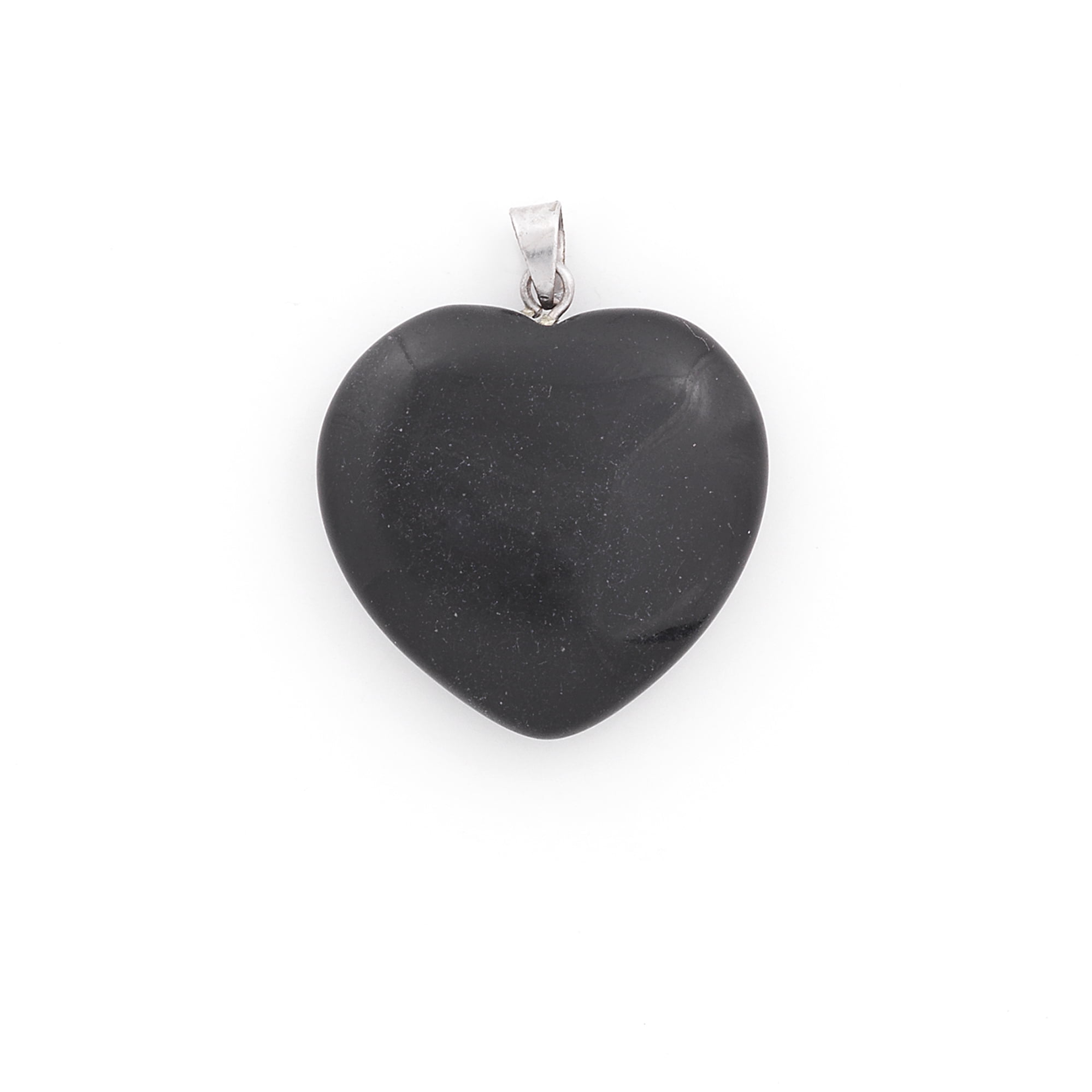 6 Packs of Black Stone Heart Pendant Walmart Business Supplies