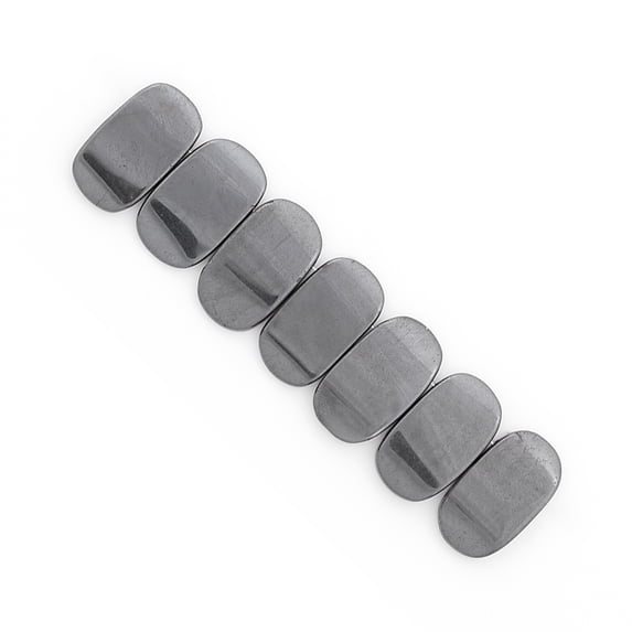 6 Packs of Hematite Half Moon Beads Pack of 7