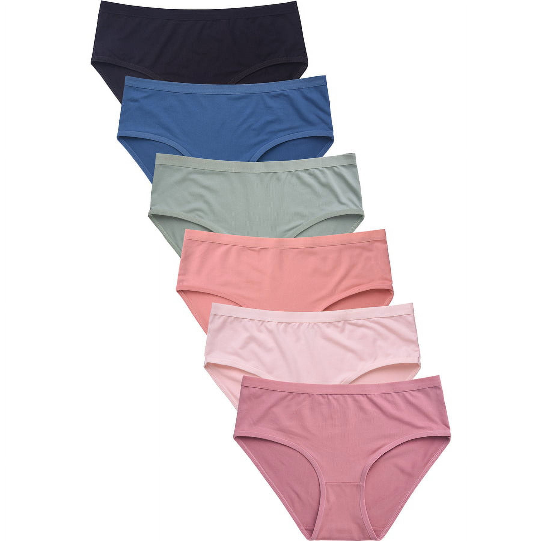 6 Packs of MAMIA Women's Ladies No Show Cotton Underwear
