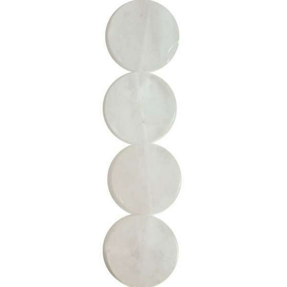 6 Packs of Rock Crystal Disk Beads - 15mm - 7 pcs.