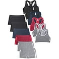 thumbnail image 1 of 6 Packs of Sofra Girls Seamless Sports Boyshorts Panty and Training Bra Sets (Style#1), 1 of 7