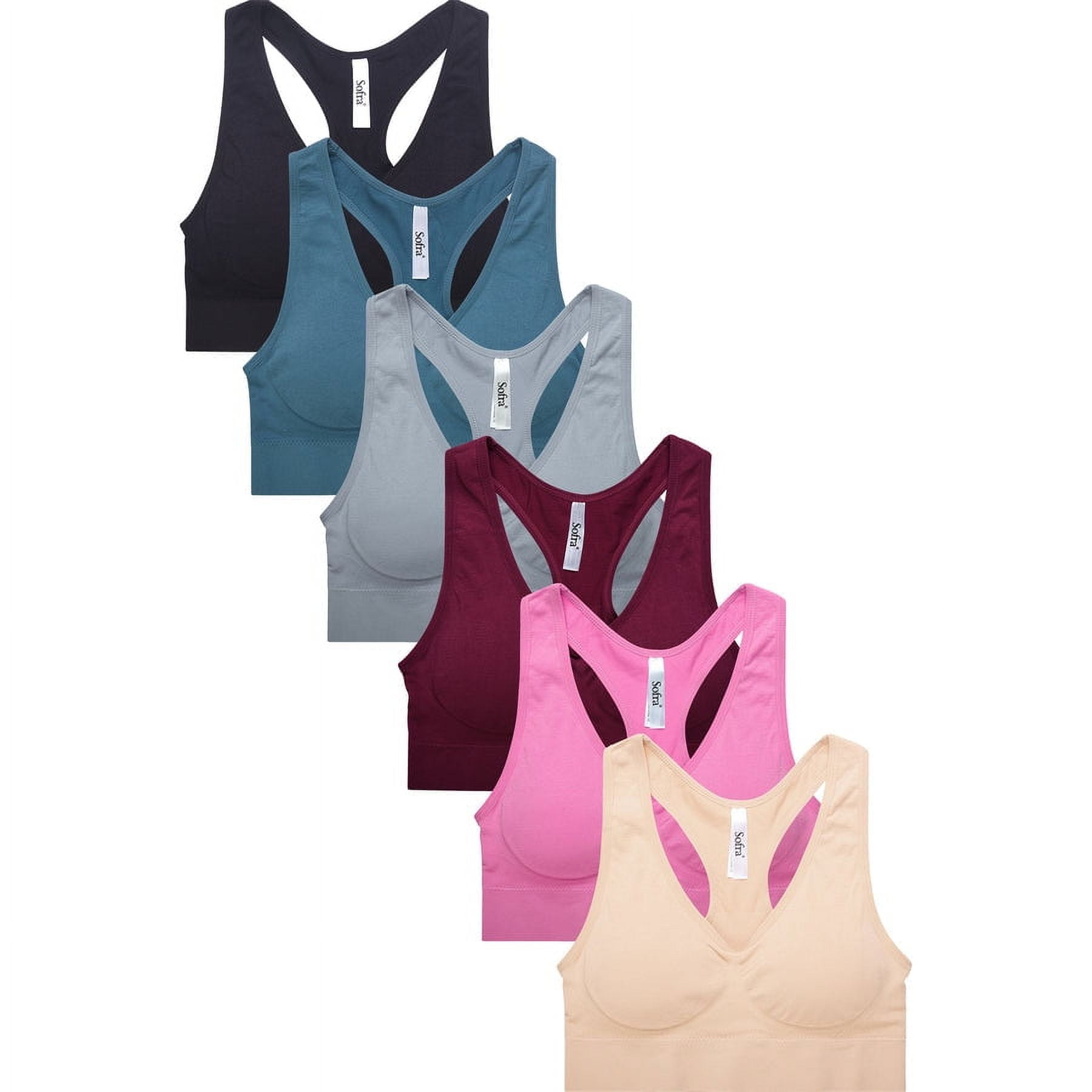 6 Packs of Sofra Women's Seamless Onesize Workout Fitness Gym