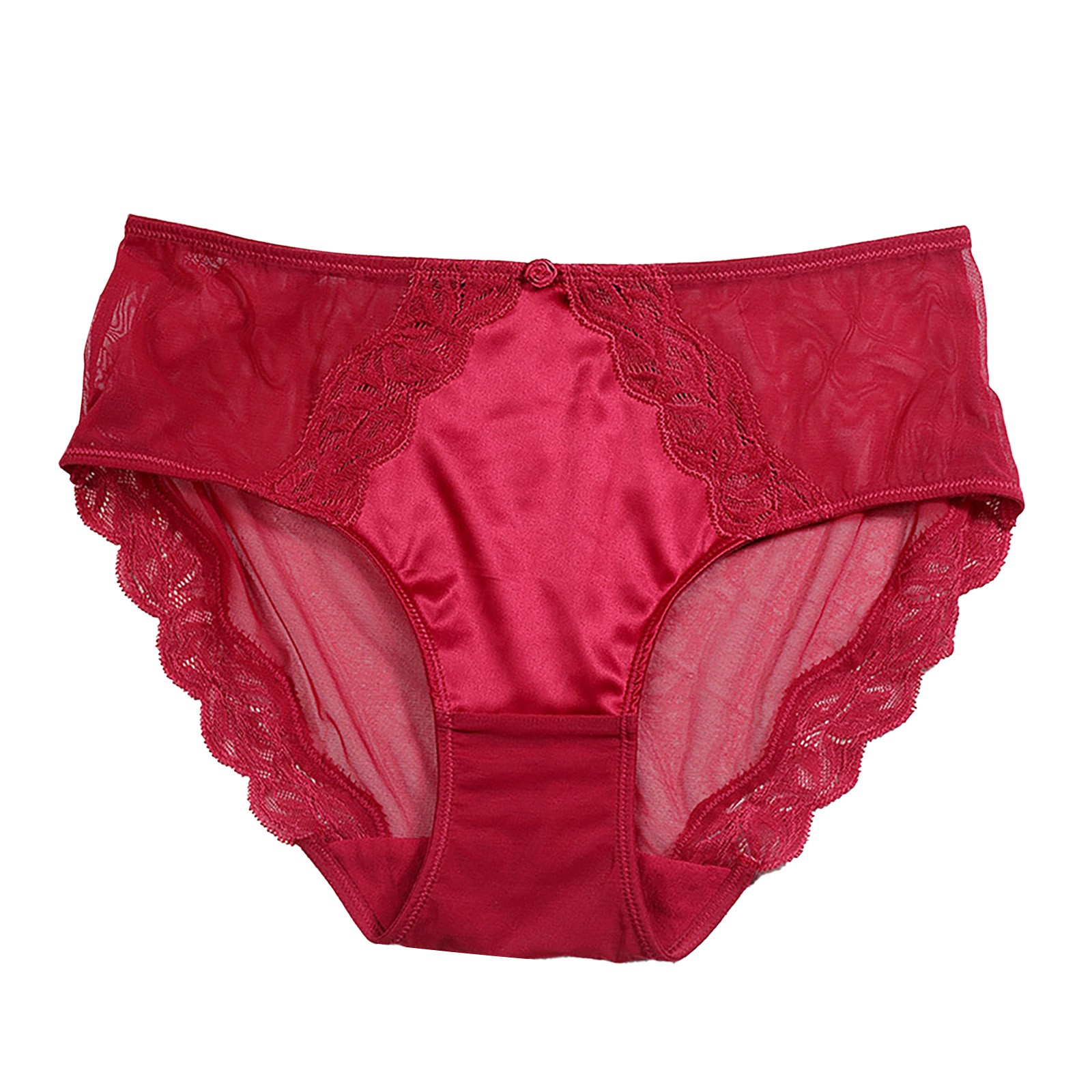 6 PacksSexy Underwear for Women Lace Mesh Color Ding See Through Bag No