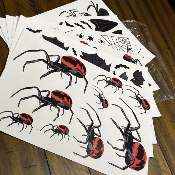 6 Pages Of Halloween Window Sticker Decals / Party Decorations