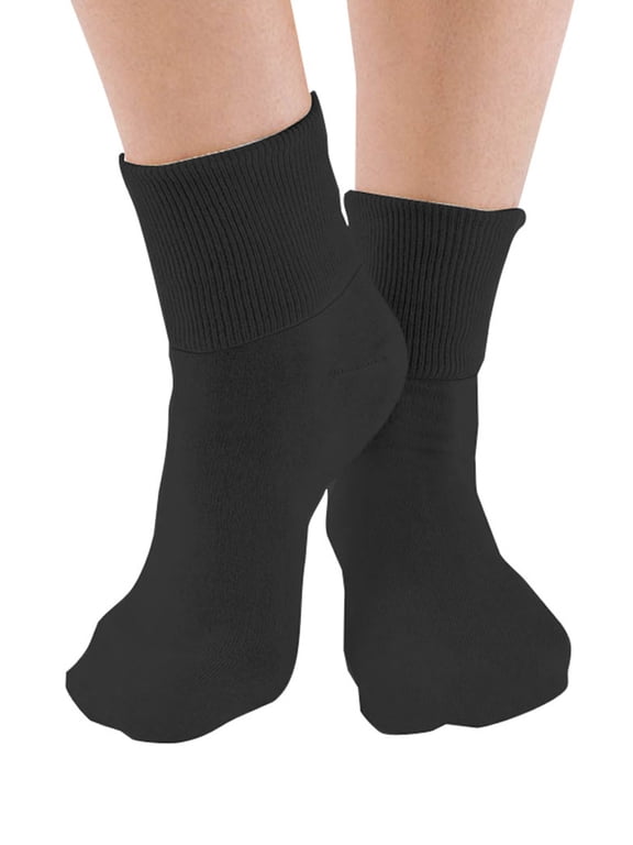 6-Pair Buster Brown Seamless Toe Cotton Socks Black 11