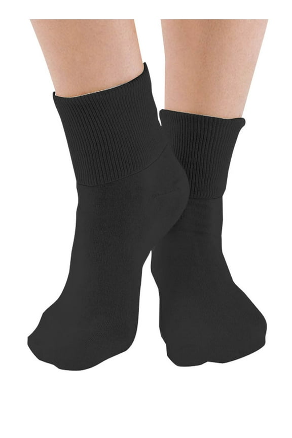 6-Pair Buster Brown Seamless Toe Cotton Socks Black 11