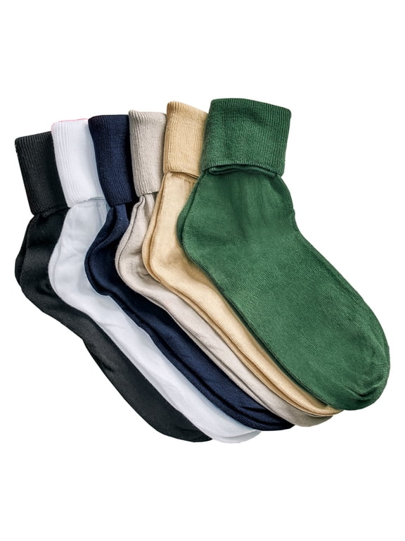 6-Pair Buster Brown Seamless Toe Cotton Socks Dark 11