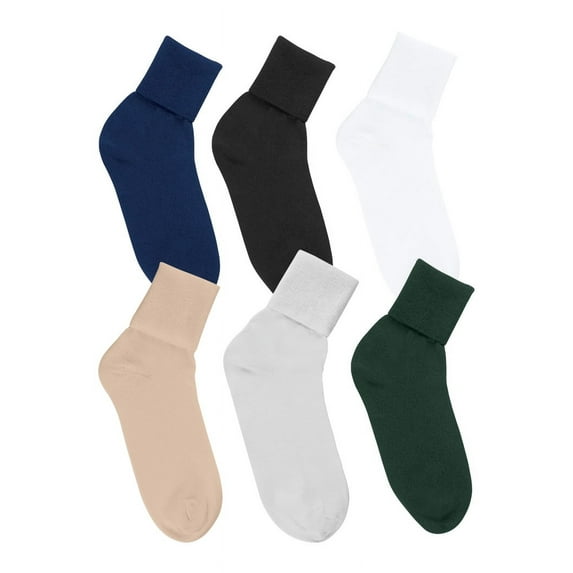 6-Pair Buster Brown Seamless Toe Cotton Socks White 11