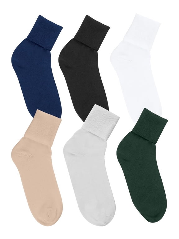 6-Pair Buster Brown Seamless Toe Cotton Socks White 11