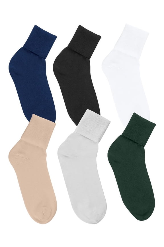 6-Pair Buster Brown Seamless Toe Cotton Socks White 11