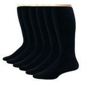 6 Pair Everlast Men's Over The Caft Tube Socks (Black)