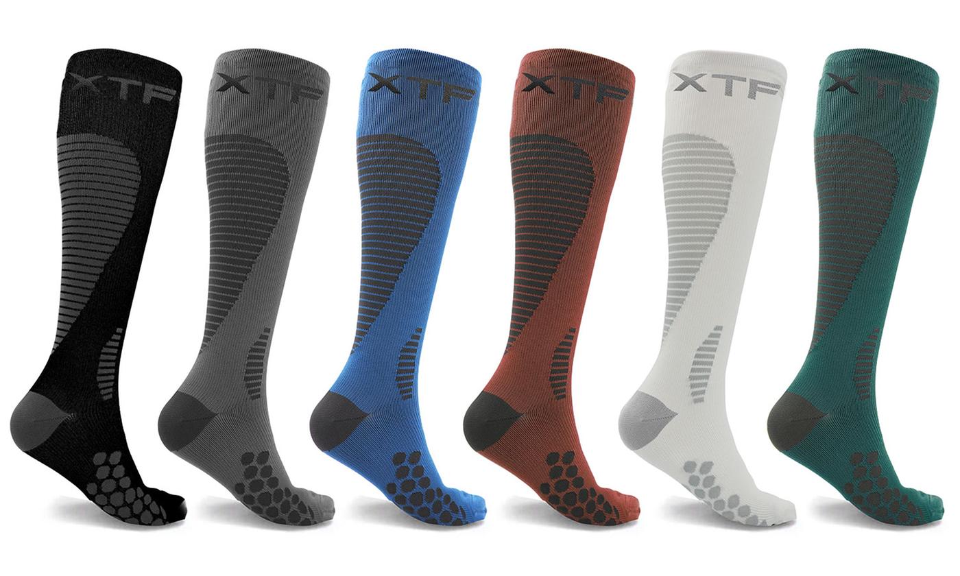 6Pair Sport Compression Socks for Men and Women Knee High made for