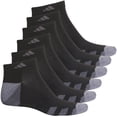 thumbnail image 1 of 6 Pair Men's Adidas Low Cut Ankle Socks Black Stealth Size 6-12 Running Tennis, 1 of 4