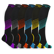 6-Pair Knee High Compression Socks for Men and Women - made for running ...