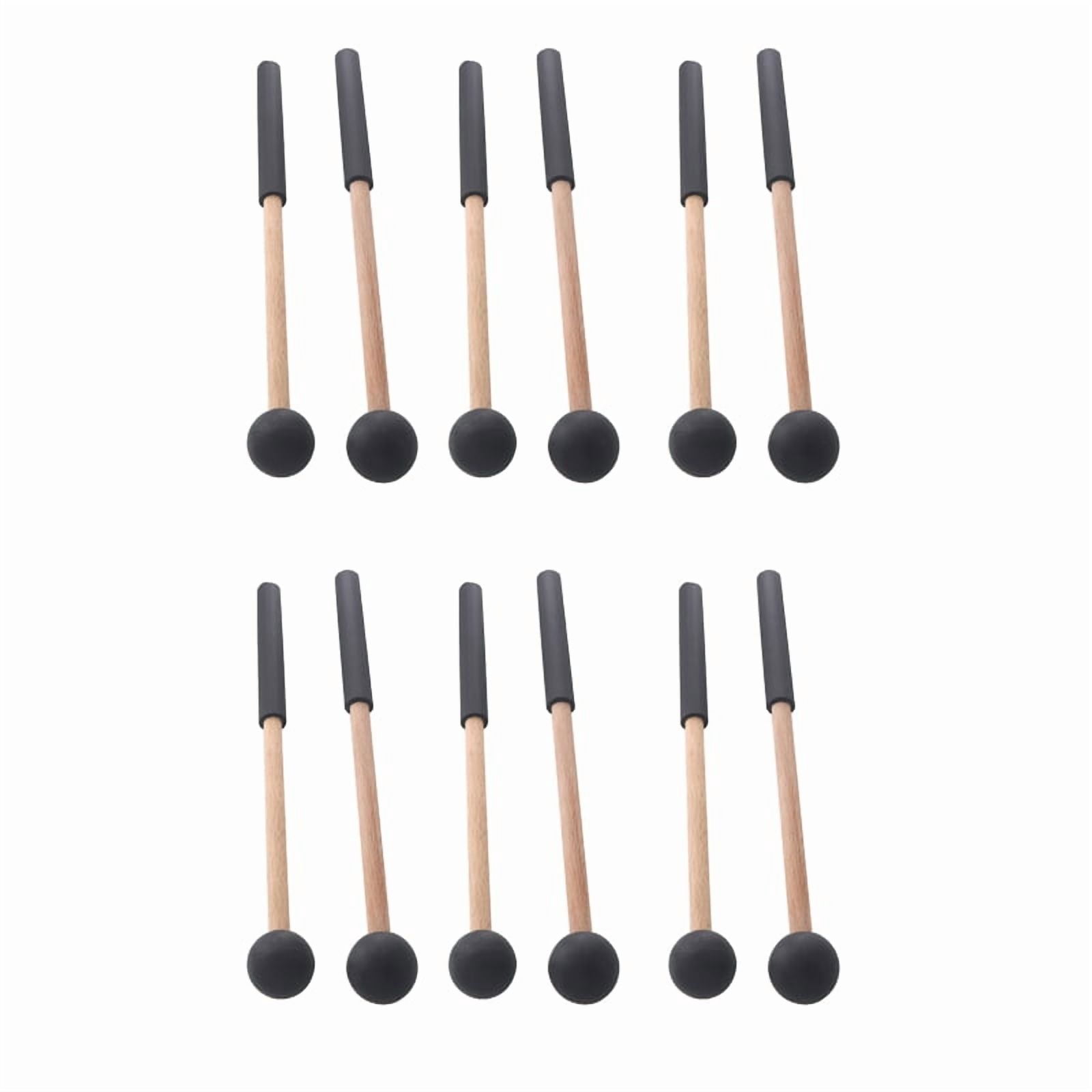 6 Pair Tongue Drum Mallets Soft Rubber Drum Mallets Sticks for Drums Tongue Drums and Keyboard Percussion