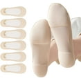 thumbnail image 1 of 6 Pair Ultra Low Cut Invisible Womens No Show Socks With Padding For Flats Loafer, Size 5-10, 1 of 7