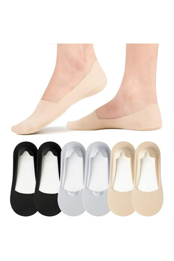 6-Pair Womens Nylon No Show Socks Invisible Liner Flat Footwear, Durable Breathable Low Cut Socks For Summer Loafers Flats Sneakers