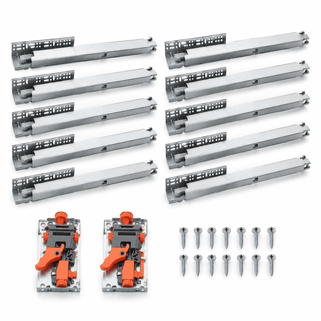 6 Pair of 14 Inch Undermount Soft Close Drawer Slides - Walmart.com