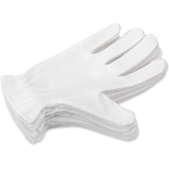 6 Pairs 100% White Cotton Gloves for Eczema, Moisturizing Gloves for Dry Hands Overnight Women, Moisture Sleeping Spa Lotion Hand Cream Gloves for Eczema Dry Cracked Hands Sensitive Skin