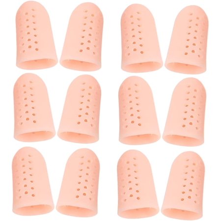 6 Pairs/12pcs Silicone Toe Sleeves High Heel Protectors Toes Warmers Calluses Toe Tube Protection Supplies Protective Case Tool Finger Cot High Heel Protective Agent