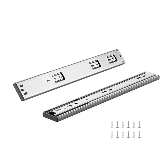 6 Pairs 14 Inch Drawer Slides, Side Mount Full Extension Steel Rails with Soft-Close Ball Bearing Glides, 100 lb Load Capacity Cabinet Runners for Kitchen, Bathroom, Office and Furniture Drawers