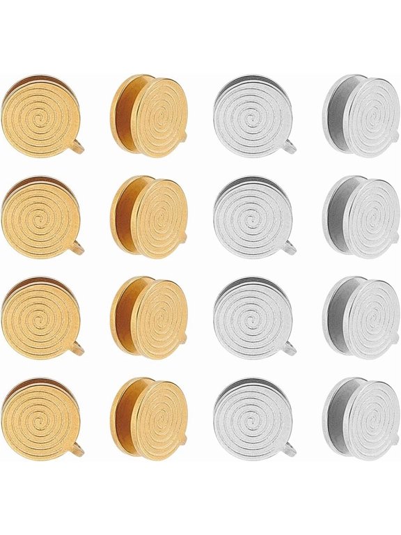6 Pairs 2 Colors Pressure Earrings for DIY Keloids Stainless Steel Punk Clip On Earrings Spiral Compression Earring Lightweight No Piercing Earring Birthday Gift for DIY Woman