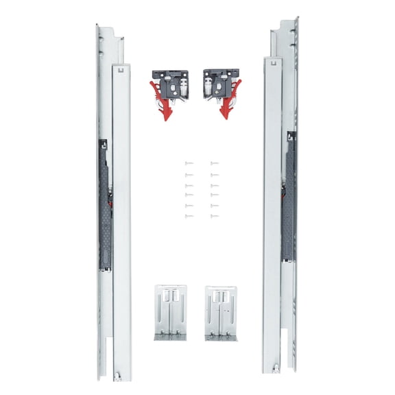 6-Pair 21" Drawer Slides - 100LB Capacity Soft-Close Rails - Full Extension Ball Bearing Glides w/ Locking Mechanism - Bottom Mount for Cabinets & Kitchens
