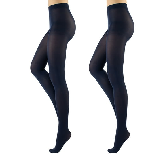 6 Pairs 40 Den Ladies Opaque Tights | 2 X Woman Everyday Pantyhose | Black, Brown, Bordeaux, Navy | S, M, L, XL | Italian Hosiery |(M, Navy)