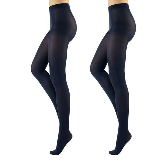 6 Pairs 40 Den Ladies Opaque Tights | 2 X Woman Everyday Pantyhose | Black, Brown, Bordeaux, Navy | S, M, L, XL | Italian Hosiery |(M, Navy)