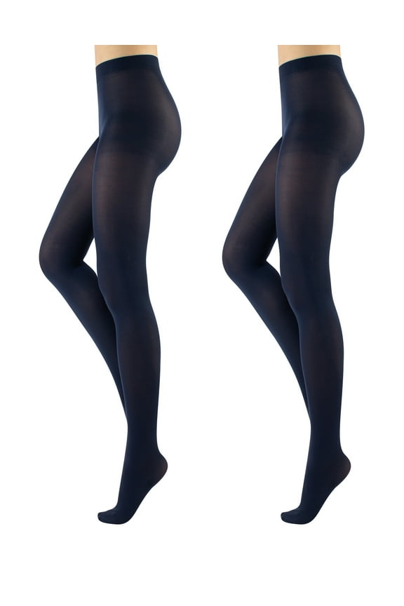 6 Pairs 40 Den Ladies Opaque Tights | 2 X Woman Everyday Pantyhose | Black, Brown, Bordeaux, Navy | S, M, L, XL | Italian Hosiery |(M, Navy)