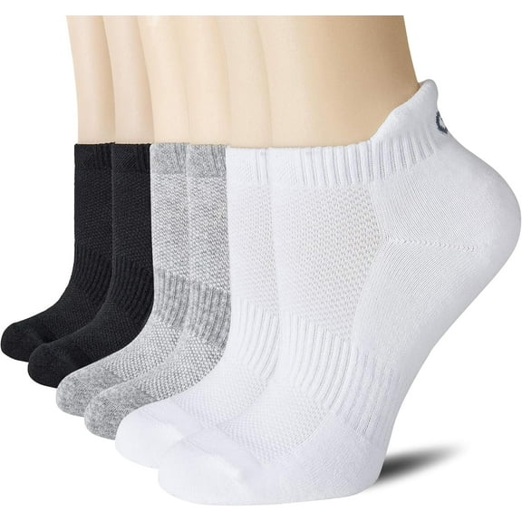 6 Pairs Ankle Athletic Running Socks Low Cut Sports Tab Socks for Men and Women