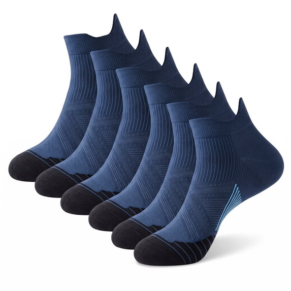 6 Pairs Ankle Compression Socks for Men and Women Low Cut Compression ...