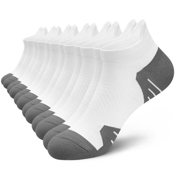 6 Pairs Ankle Compression Socks for Women, Cushioned Running Socks with Arch Support, Low Cut, Targeted Compression