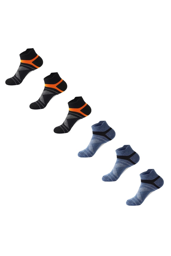 6 Pairs Ankle Compression Socks for Women & Men VLOOCKLE – Low Cut Running Socks with Arch Support, Cushioned Sole & Heel Tab